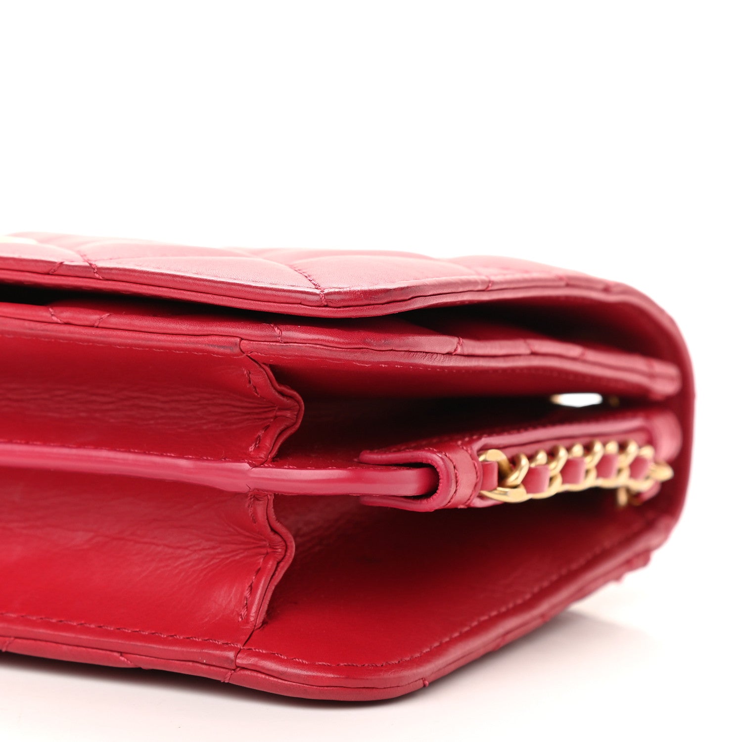Chanel Lambskin Quilted CC Flap Red 9 of 9