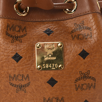 MCM Visetos Essential Drawstring Bucket Bag Cognac 13 of 13