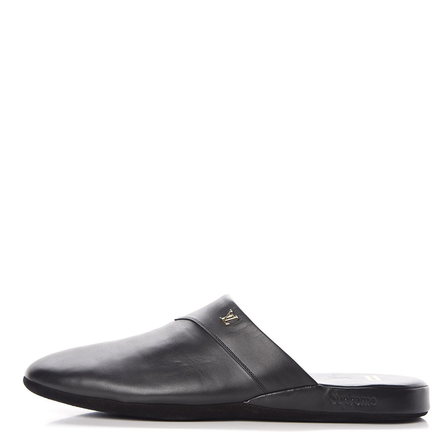 X SUPREME Lambskin Mens Hugh Slippers 8 Black