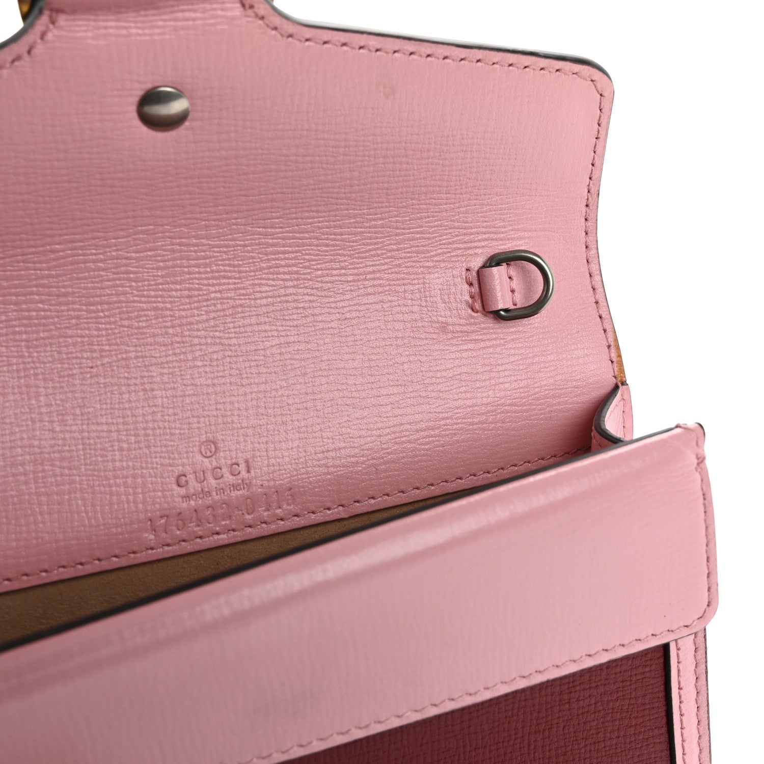 Gucci Azalea Calfskin Enamel Super Mini Dionysus Shoulder Bag New Cherry Red Wild Rose Off White 7 of 12