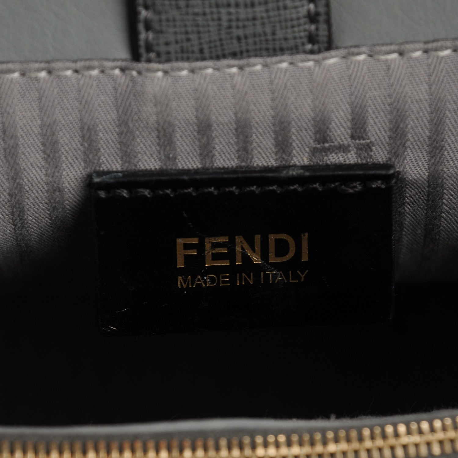Fendi Vitello Elite Petite 2Jours Tote Grigio Grigio Chiaro 6 of 8