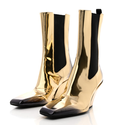 Prada Spazzolato Chelsea Cowboy 75mm Boots 38.5 Platino 3 of 8