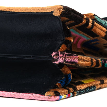 Fendi Velvet Vitello Dolce Fun Fair Kan I Shoulder Bag Tobacco Multicolor Black 8 of 16