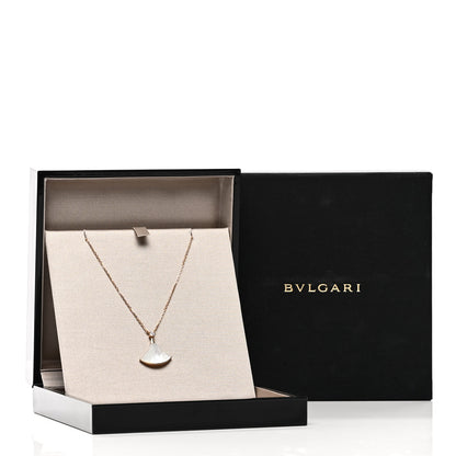 Bulgari 18K Rose Gold Diamond Mother of Pearl Divas' Dream Pendant Necklace 6 of 6