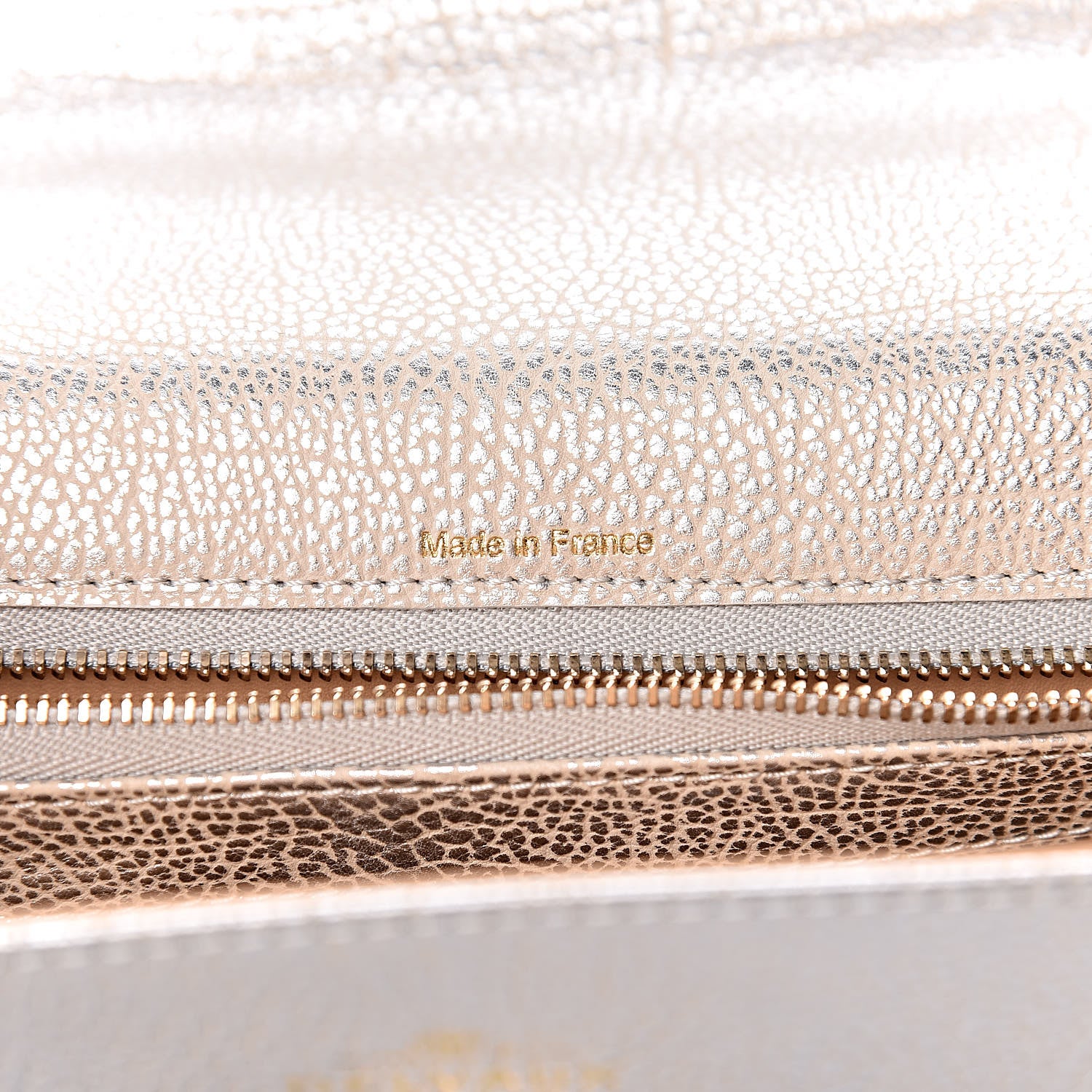 Delvaux Metallic Crispy Calfskin MM Metal Frame Tempete Satchel Antique Silver 6 of 10