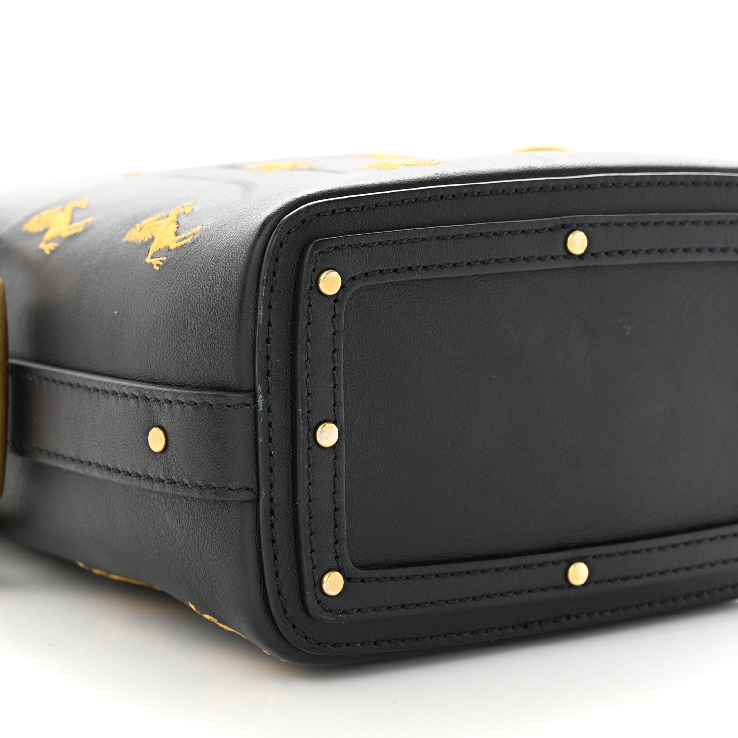 Chloe Smooth Calfskin Little Horses Embroidered Mini Roy Bucket Bag Full Blue 9 of 13