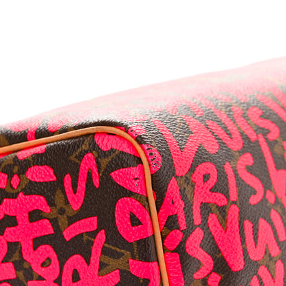 Louis Vuitton Monogram Graffiti Speedy 30 Fuchsia 9 of 15