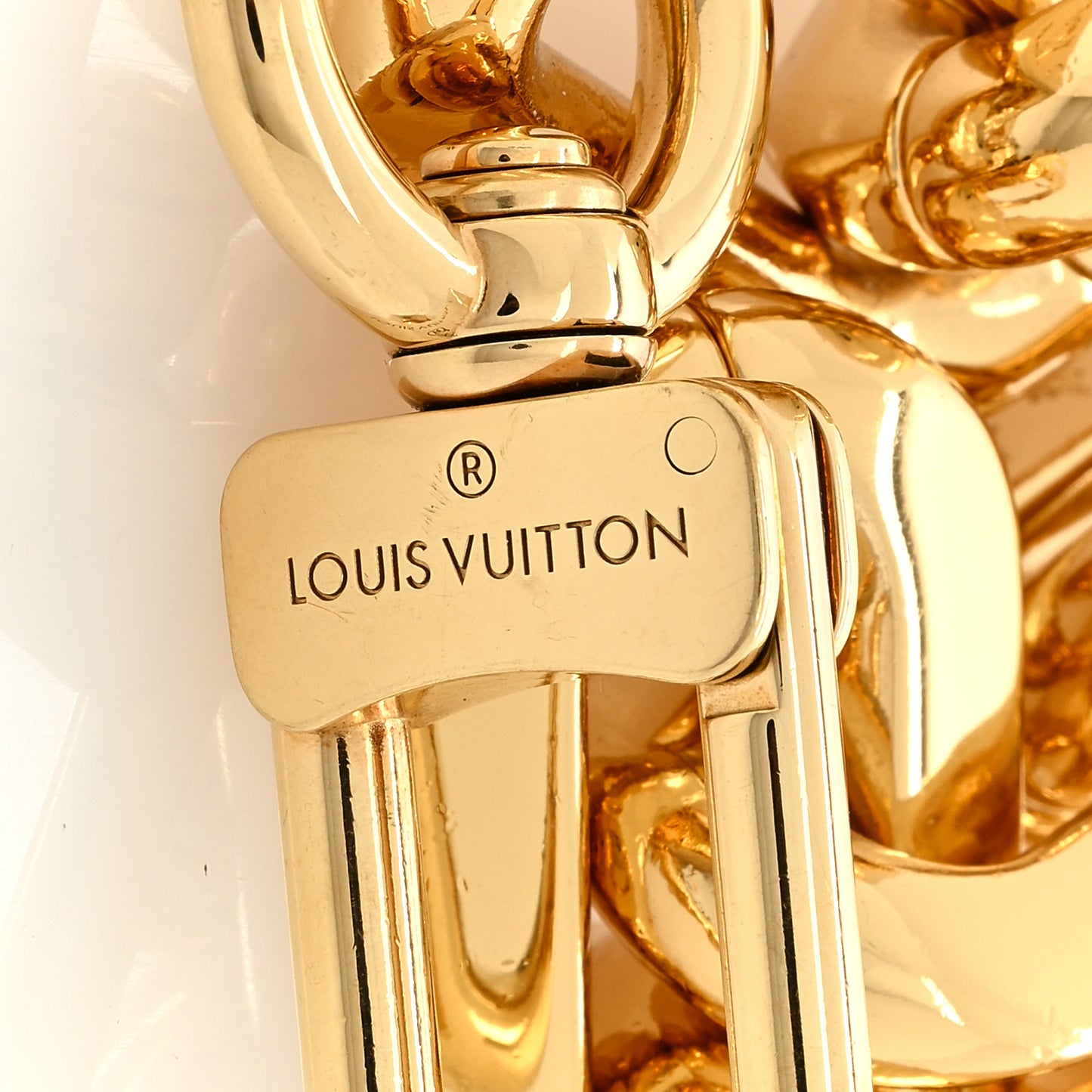 LOUIS VUITTON Metal Coussin MM Chain Strap Gold