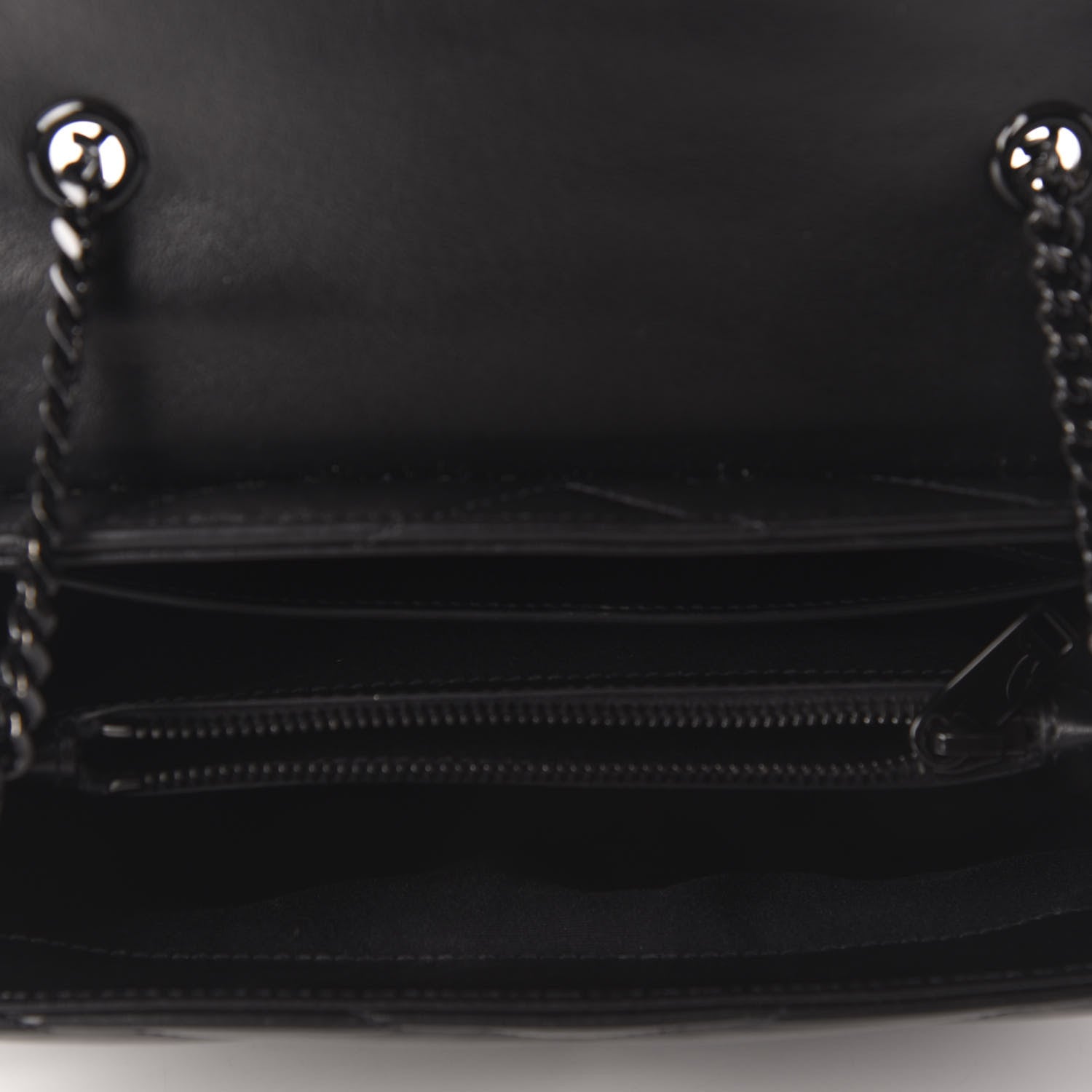 Saint Laurent Calfskin Y Quilted Monogram Small Loulou Chain Satchel Black 5 of 10