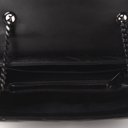 Saint Laurent Calfskin Y Quilted Monogram Small Loulou Chain Satchel Black 5 of 10