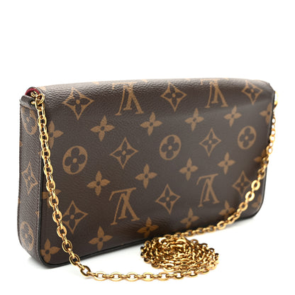 Louis Vuitton Monogram Pochette Felicie Chain Wallet Fuchsia 4 of 12