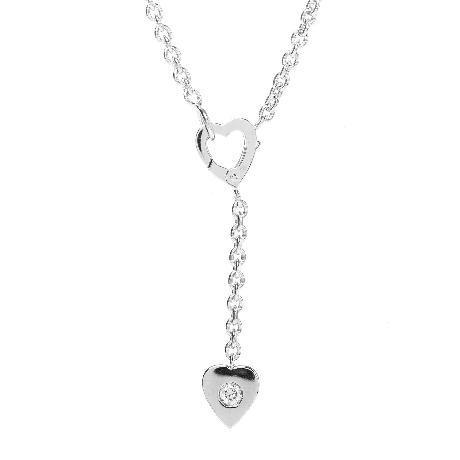 Cartier 18K White Gold Diamond Mon Amour Lariat Necklace 4 of 5