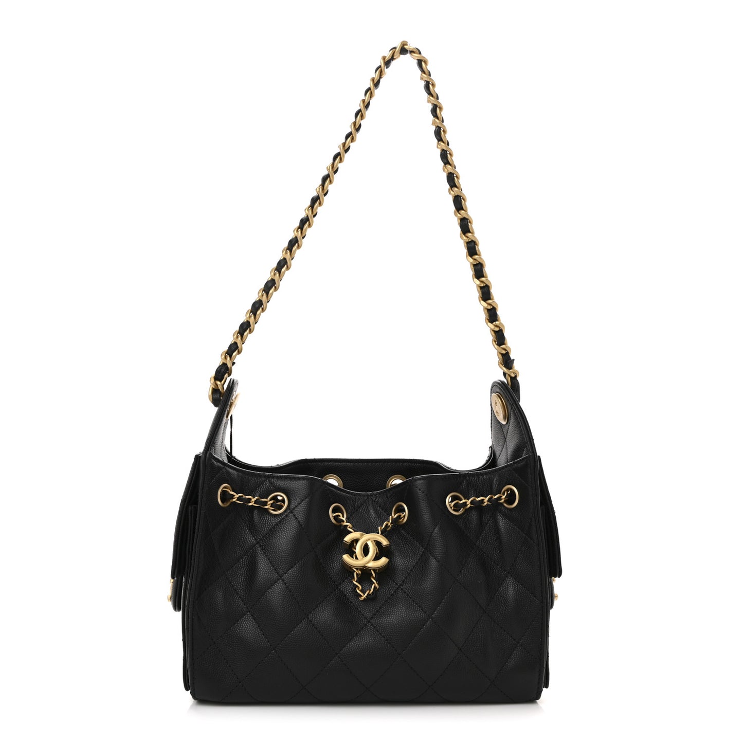 Caviar Quilted Mini Chanel 25 Handbag Black