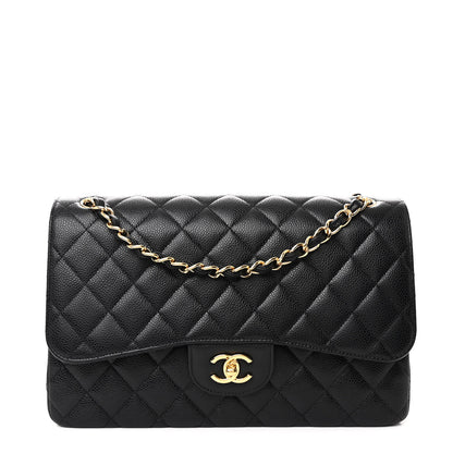 Chanel Caviar Quilted Jumbo Double Flap Black 1 of 10