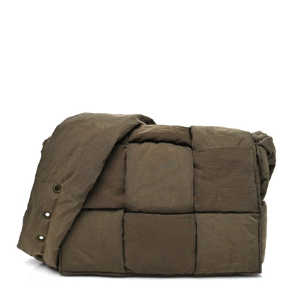 Bottega Veneta Nylon Intrecciato Padded Tech Small Cassette Bag Mud 1 of 16