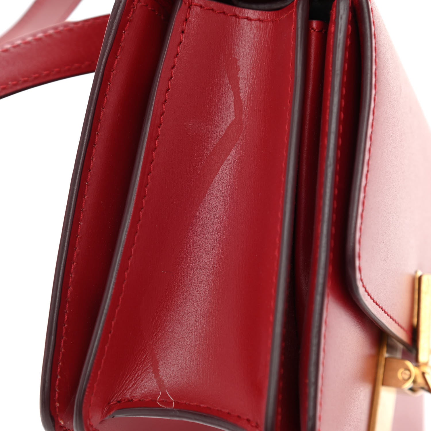 Celine Box Calfskin Small Classic Box Flap Bag Red 13 of 14