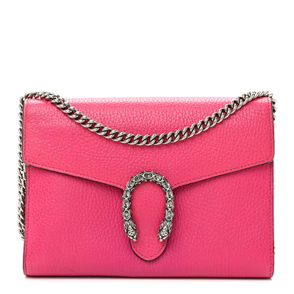 Gucci Dollar Calfskin Crystal Mini Dionysus Chain Wallet Box Pink 1 of 9