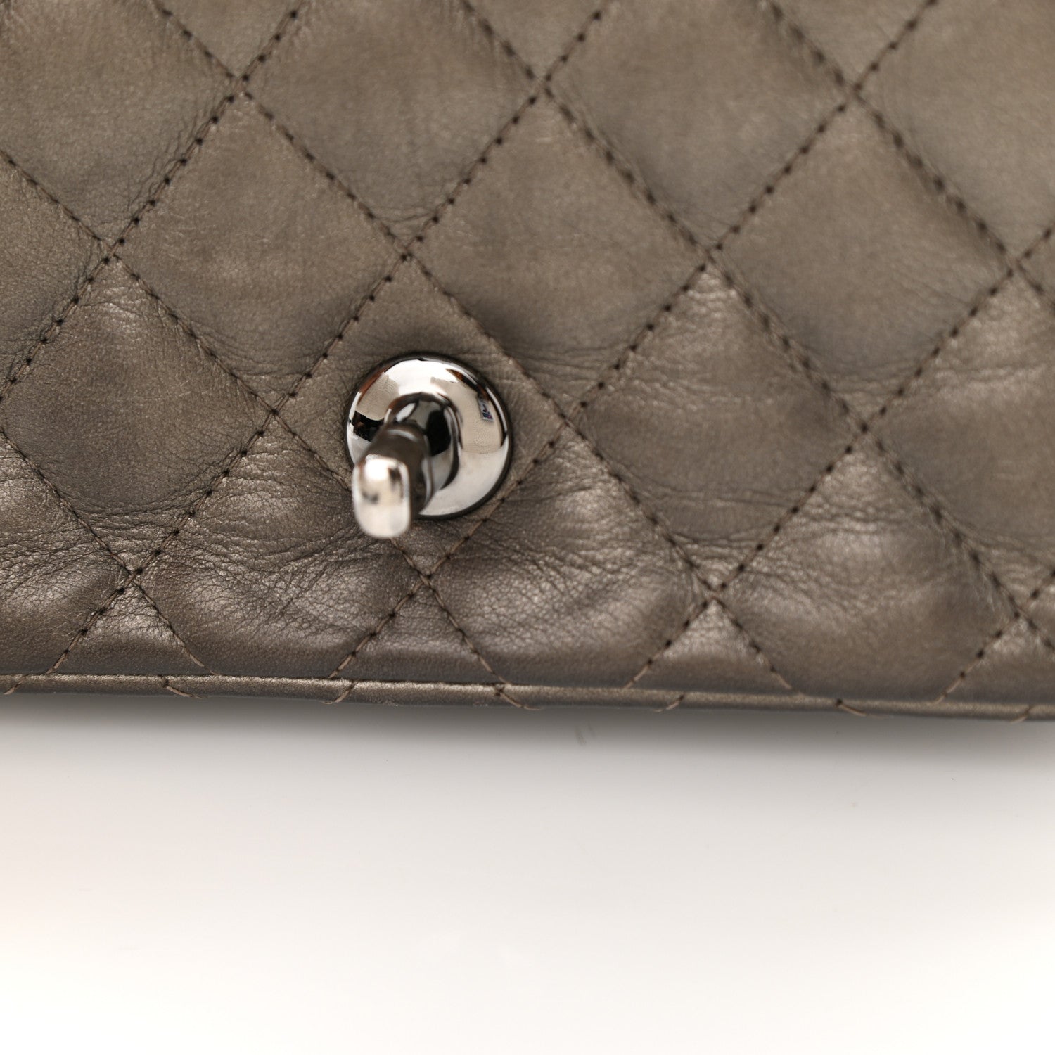 Chanel Lambskin Quilted Extra Mini Rectangular Flap Dark Charcoal 13 of 13
