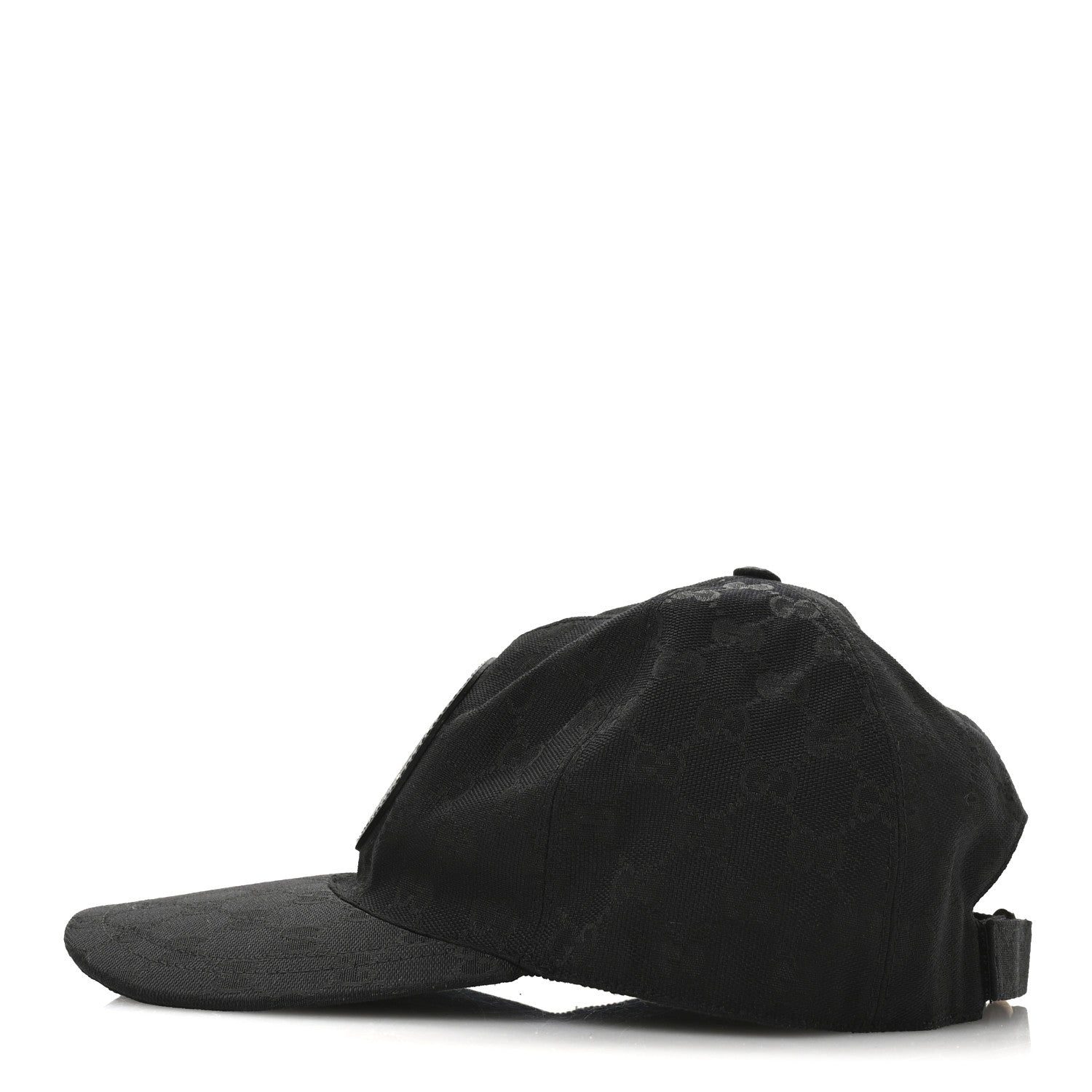 Gucci Monogram Textured Dollar Calfskin Zeno Baseball Hat L Black