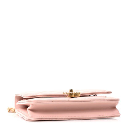 Chanel Lambskin Quilted Chanel 19 Wallet On Chain WOC Light Pink 4 of 11