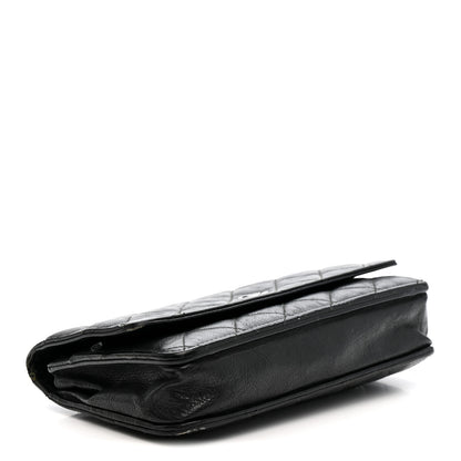 Chanel Crumpled Calfskin Quilted Wallet On Chain WOC So Black 4 of 17