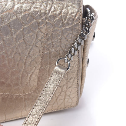 Jimmy Choo Metallic Grained Calfskin Arrow Crossbody Bag Light Gold 12 of 17