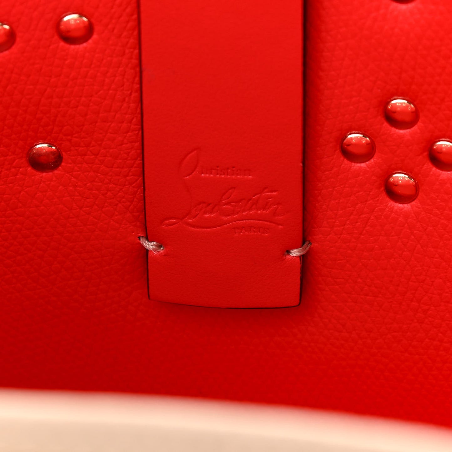 Calfskin Empire Spike Studded Mini East West Cabata Tote Feve