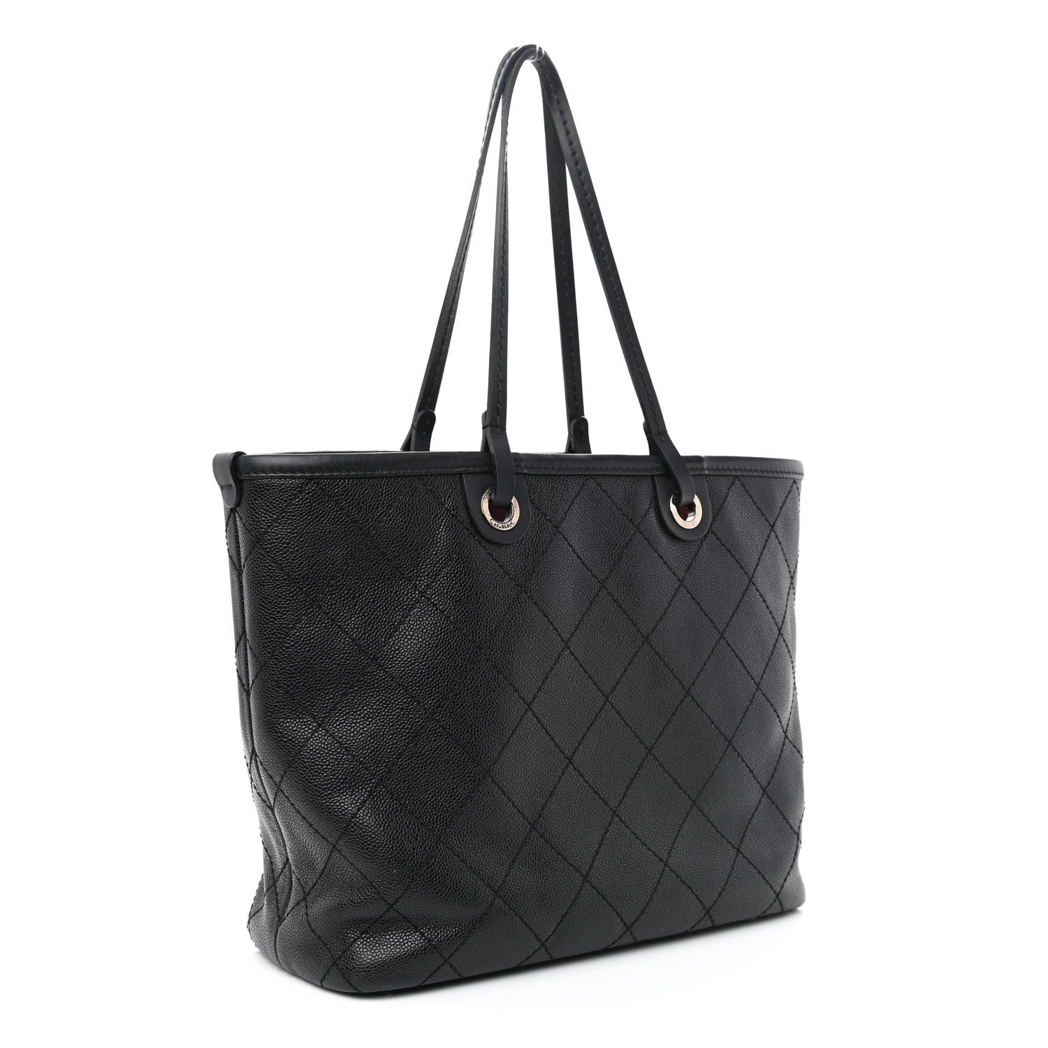 Chanel Grained Calfskin Shopping Fever Tote Black 4 of 14