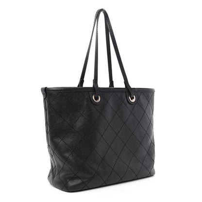 Chanel Grained Calfskin Shopping Fever Tote Black 4 of 14