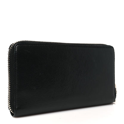 Balenciaga Calfskin Papier Zip Around Wallet Black 3 of 11