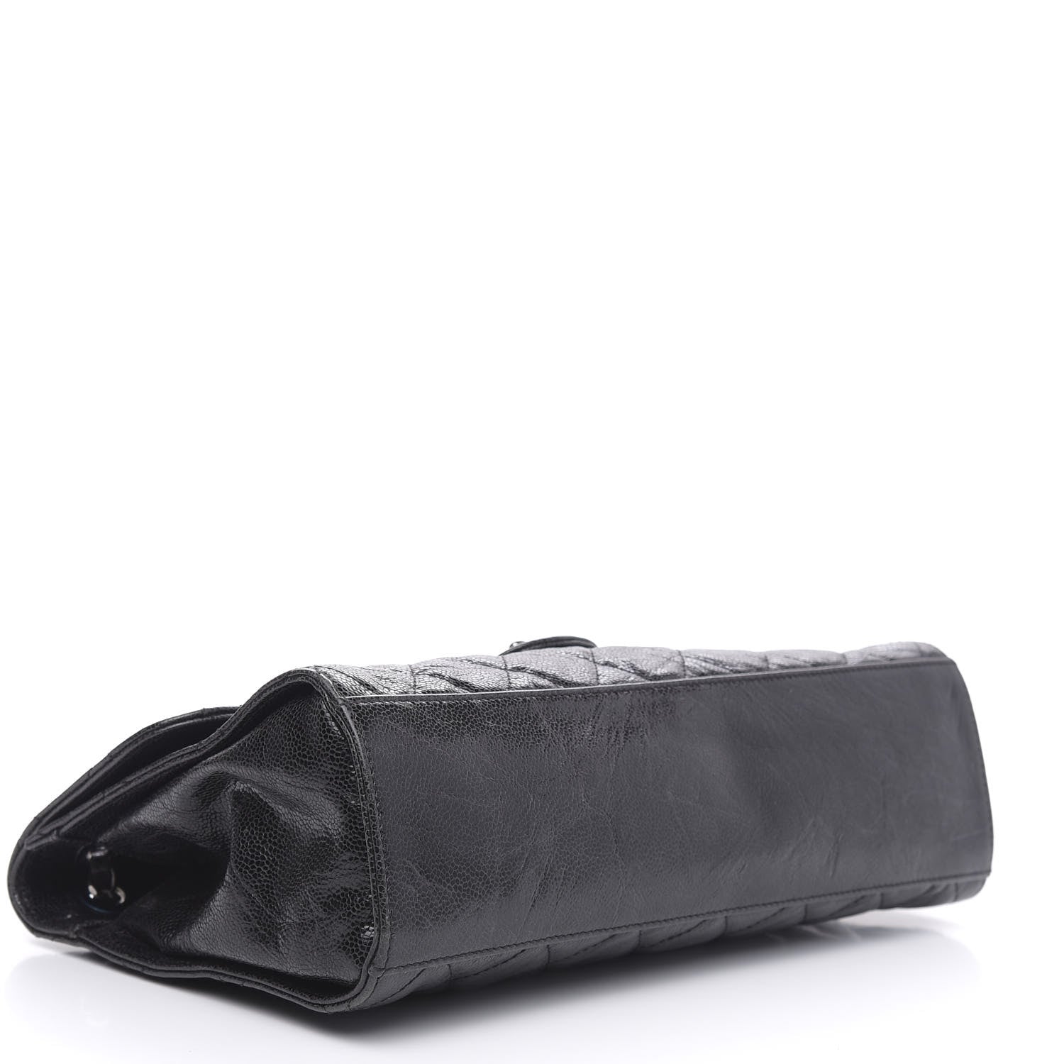 Chanel Crumpled Grained Calfskin Jumbo CC Crave Flap Black 4 of 15