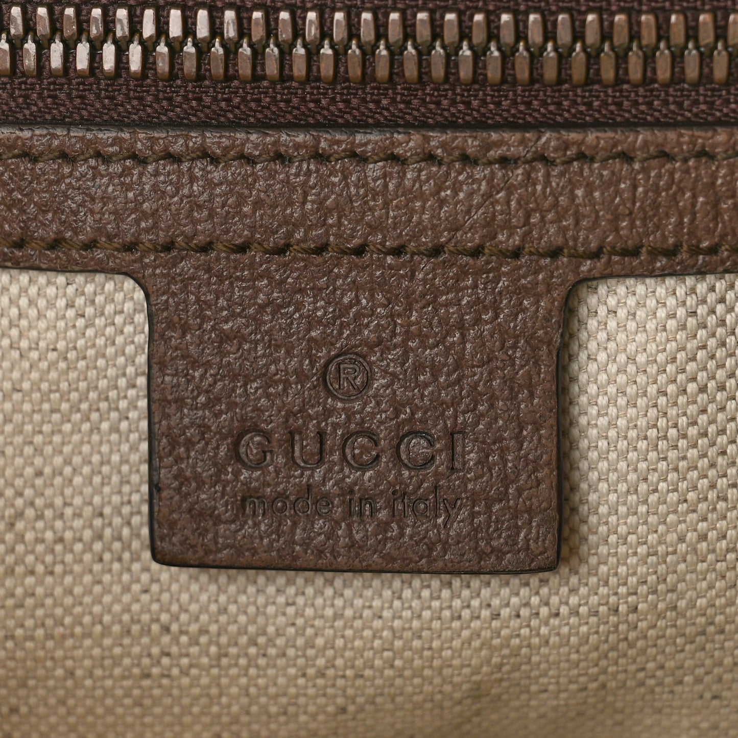 GG Supreme Monogram Web Small Ophidia Half Moon Hobo Brown