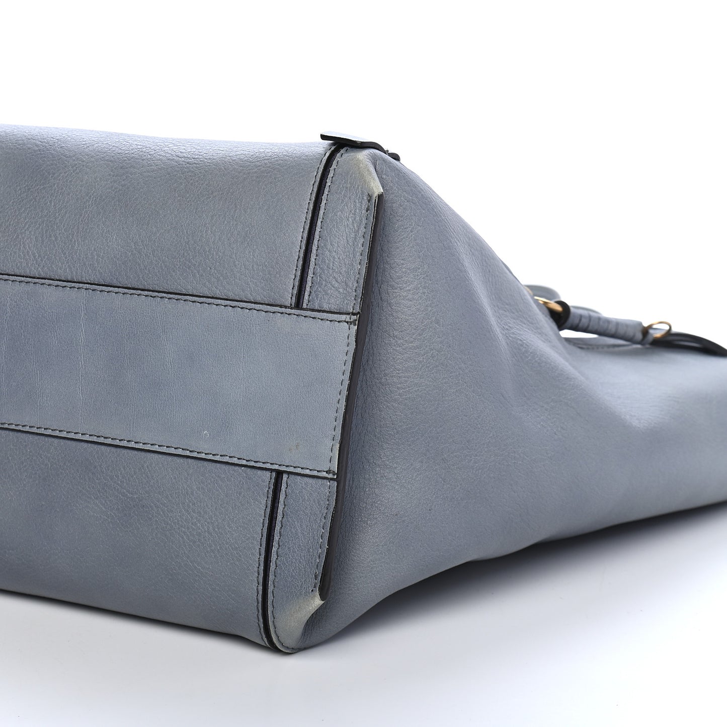 Smooth Calfskin Medium Milo Shopping Tote Blue
