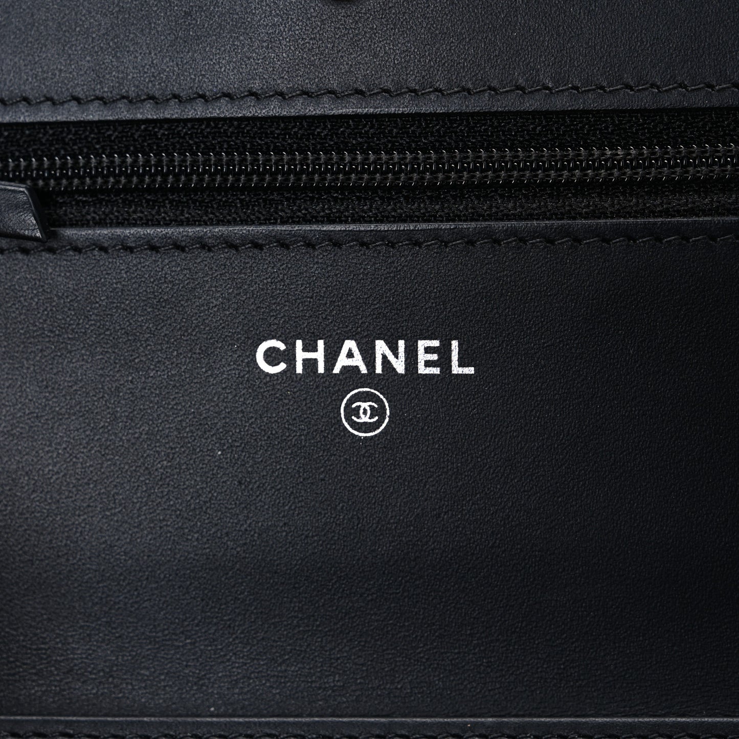 Aged Calfskin Quilted Lucky Charms 2.55 Reissue Wallet On Chain WOC Black