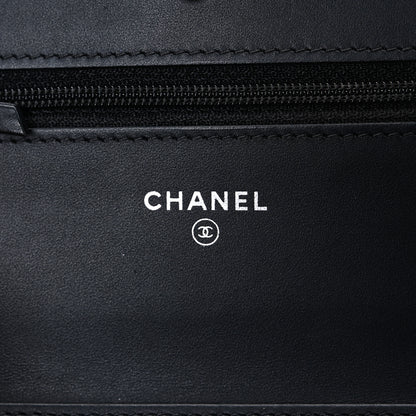 Chanel Aged Calfskin Quilted Lucky Charms 2.55 Reissue Wallet On Chain WOC Black 6 of 11