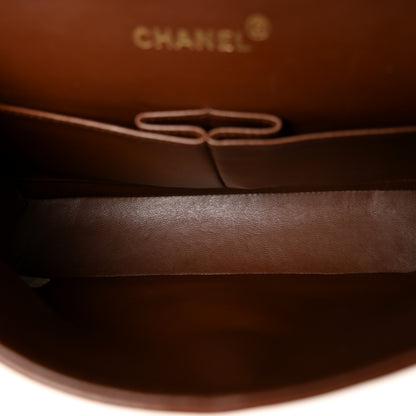 Chanel Lambskin Quilted Medium Double Flap Dark Brown 5 of 11