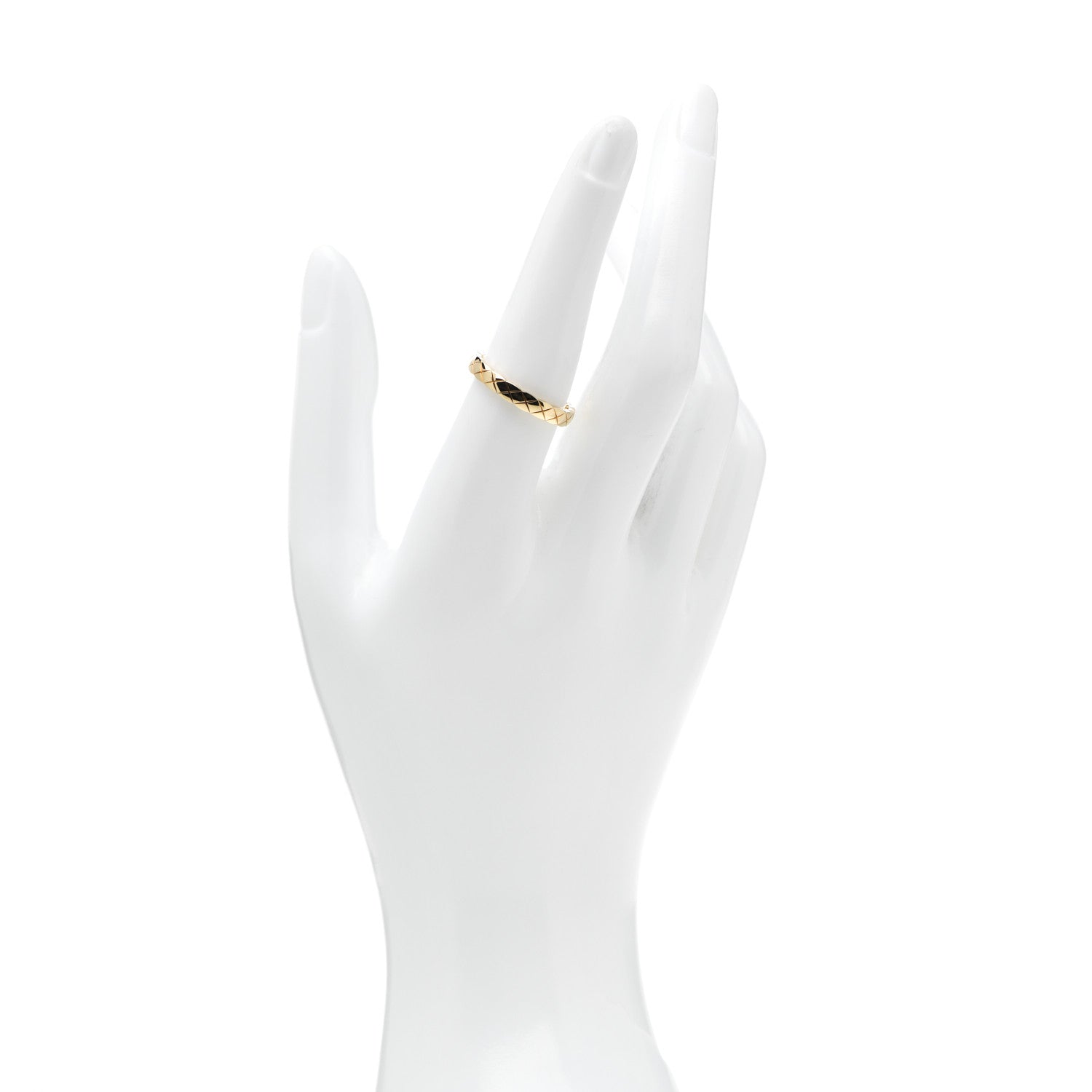 Chanel 18K Yellow Gold Mini Coco Crush Ring 56 7.5 2 of 6