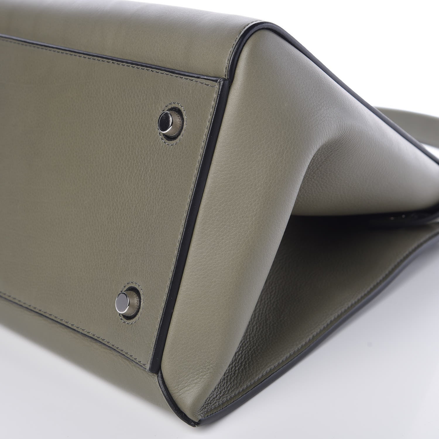 Celine Calfskin Medium Edge Shoulder Bag Khaki 10 of 10