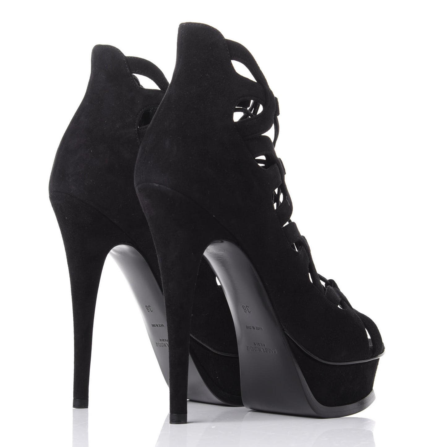 Kid Scamosciato Tribute 105 Platform Sandals 36 Black