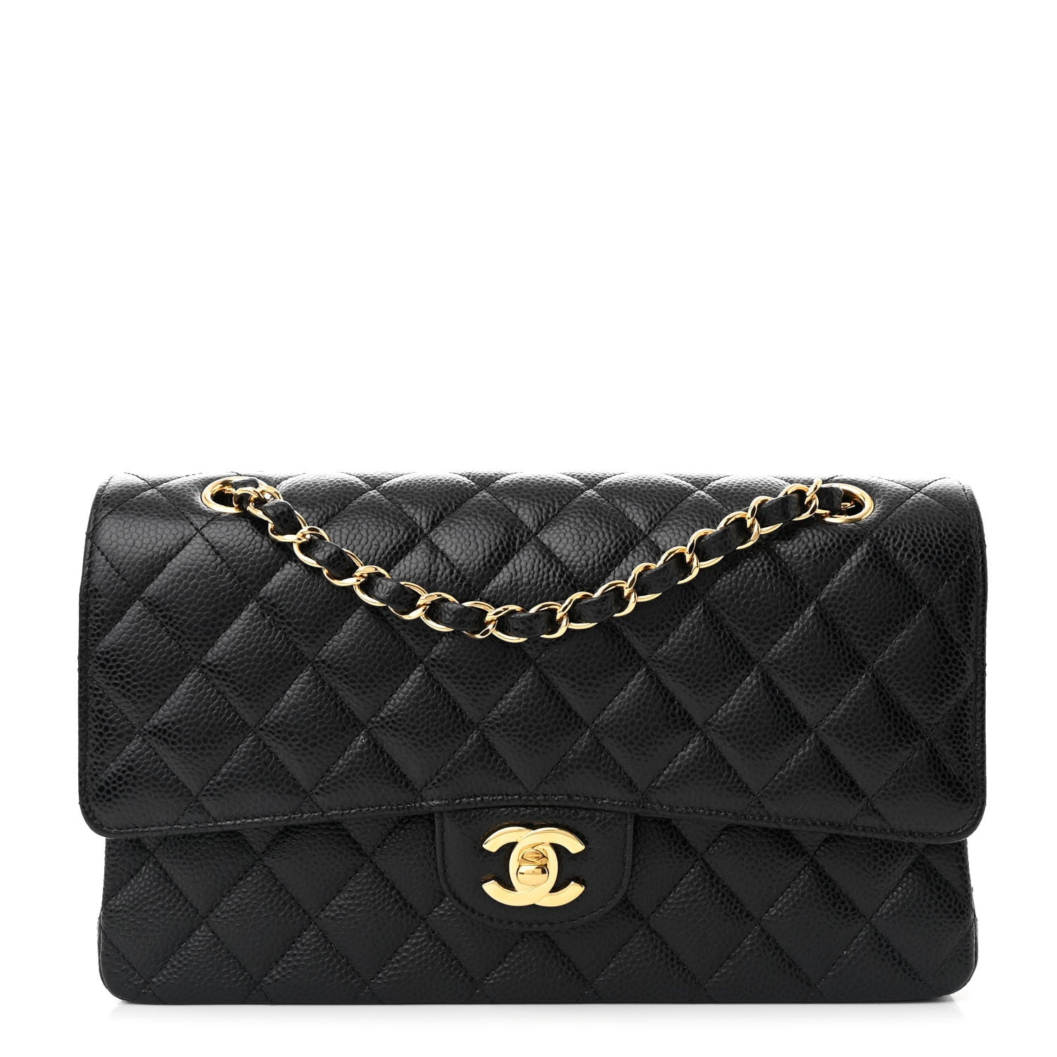 Chanel Caviar Quilted Medium Double Flap Black 1 of 11