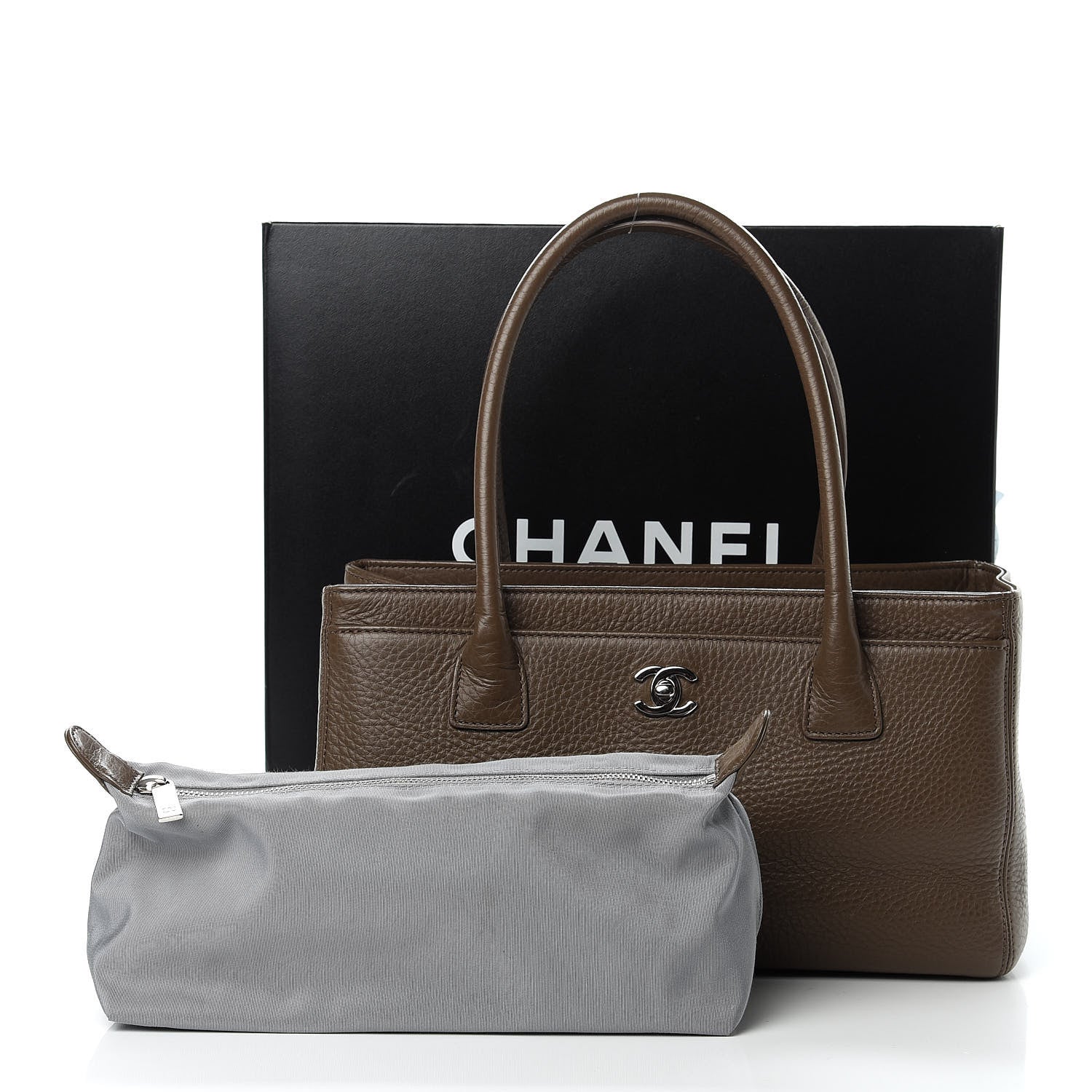 Chanel Calfskin Small Cerf Executive Shopper Tote Brown 13 of 13