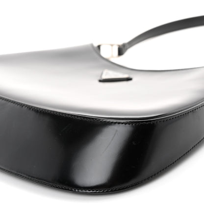 Prada Spazzolato Cleo Shoulder Bag Black 9 of 9
