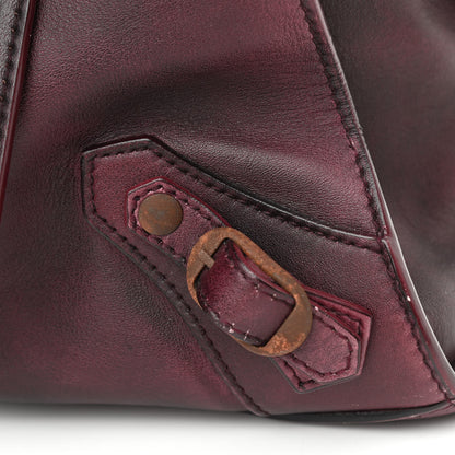 Balenciaga Used Calfskin Rust Hardware Neo Classic City Burgundy 20 of 21