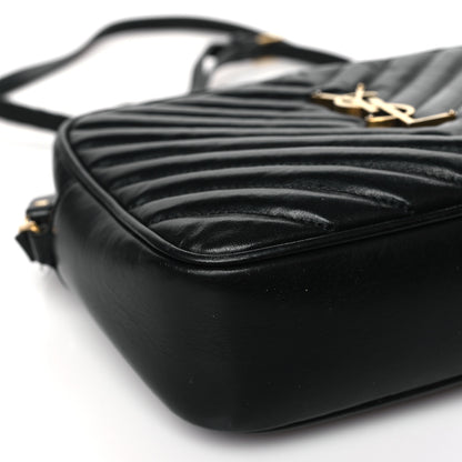 Saint Laurent Calfskin Matelasse Monogram Lou Camera Bag Black 7 of 9