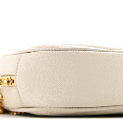 Saint Laurent Grain De Poudre Matelasse Monogram Mini Lou Camera Bag Crema Soft 8 of 9