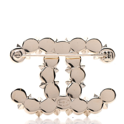 Chanel Crystal Pearl CC Brooch Gold 3 of 5