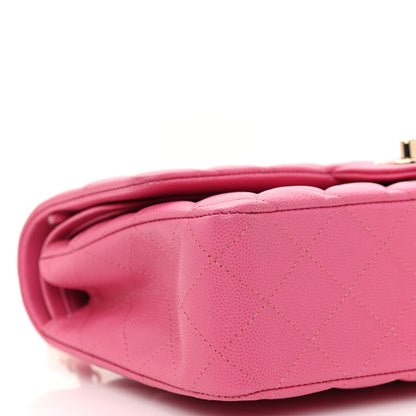 Chanel Caviar Quilted Medium Double Flap Pink 9 of 10