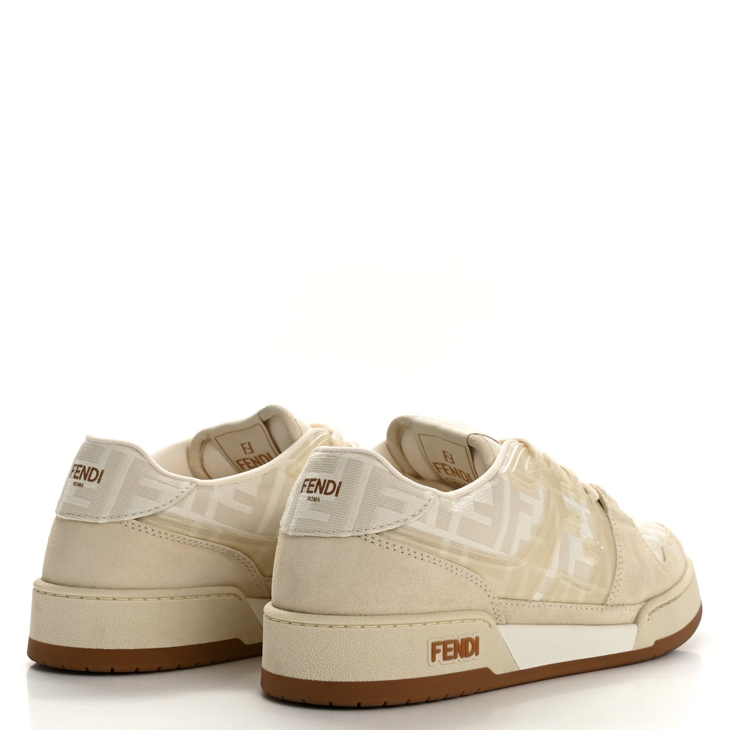 Suede Tessuto FF Fendi Match Low Top Sneakers 39.5 White
