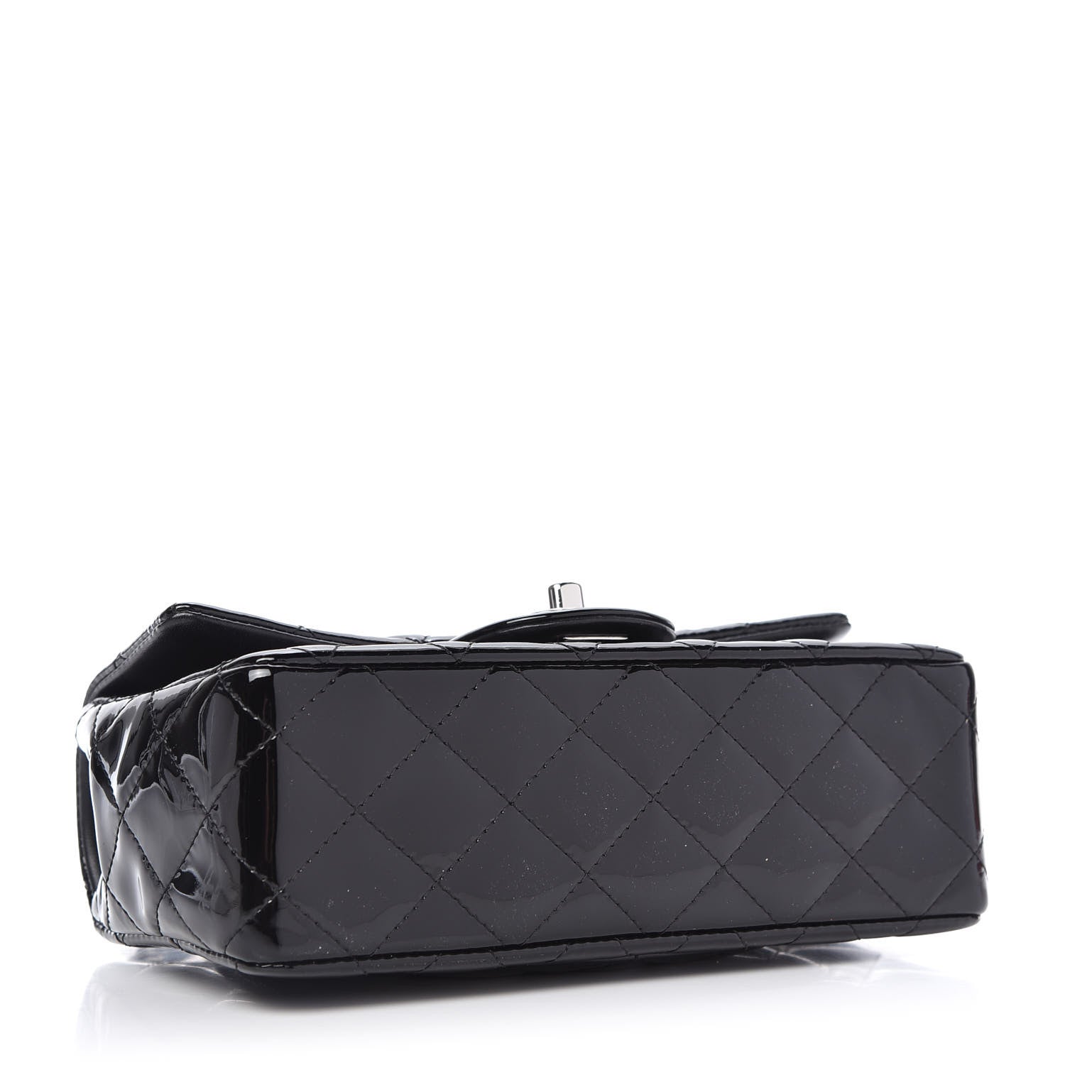 Chanel Patent Calfskin Quilted Mini Rectangular Flap Black 4 of 10