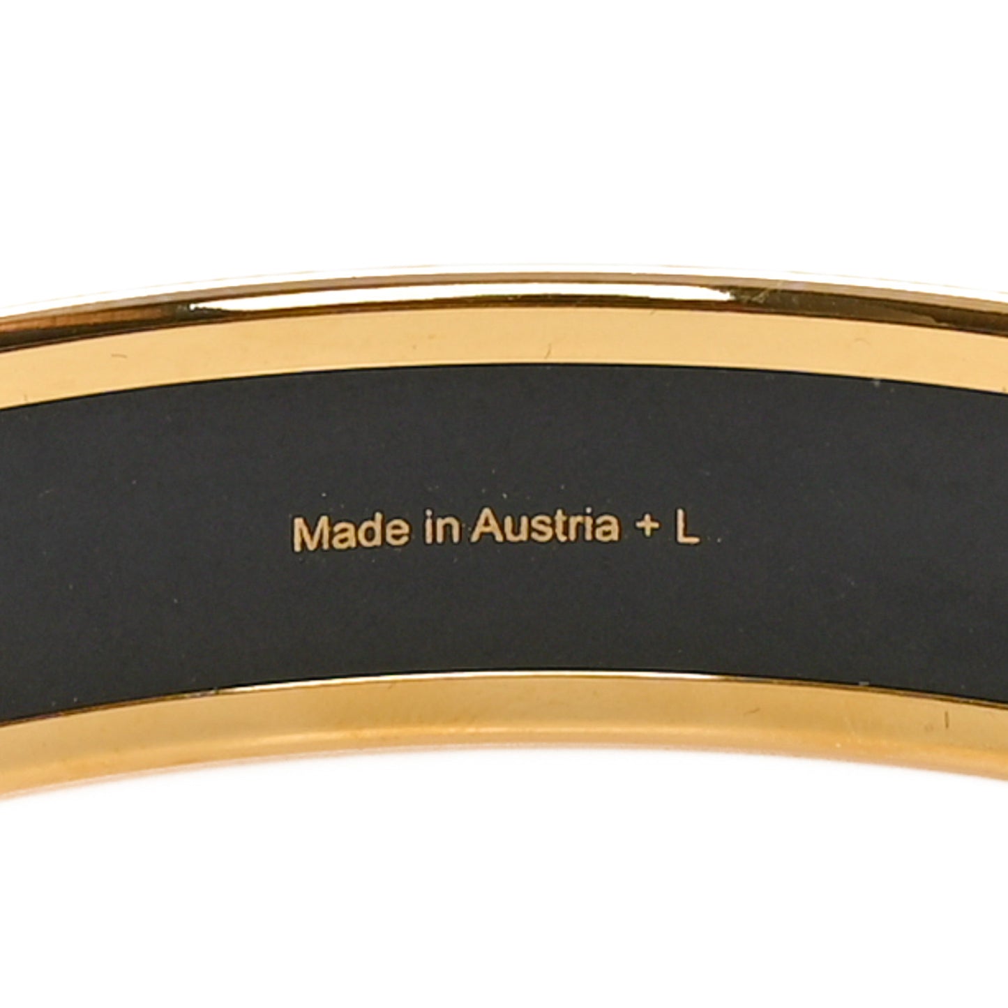 Enamel Printed Narrow Caleche Bracelet 62 Black